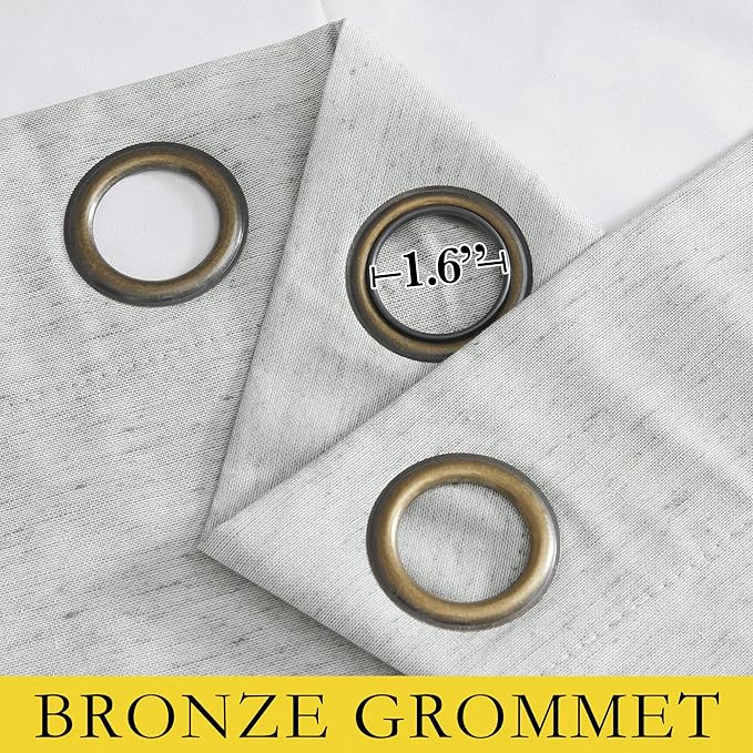 NICETOWN Grey Complete 100% Blackout Curtain Set for Cafe, 52W x 48L, 2 Pcs, Thermal Insulated & Energy Efficiency Cold Blocking Window Full Shading Panels for Shift Worker and Light Sleepers
