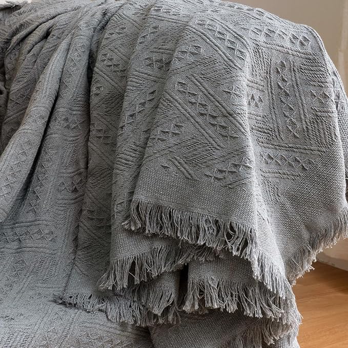HOMERILLA Sectional Couch Covers for Sectional Sofa L Shaped Sofa Cover Blanket 2 Pieces L Shape Furniture Protector for Pets Dogs (Dark Grey, Large)