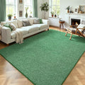 AROGAN Washable 4×6 Bedroom Rug, Modern Area Rugs with Soft Memory Foam for Living Room, Minimalist Non-Slip Indoor Floor Carpet for Dining Room Office Kids Playroom Decor, Green