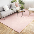 Ashler Faux Fur Rug, Ultra Soft Faux Rabbit Fur, Pink Area Rugs, 6 x 9 Feet Rectangle, Machine Washable Nursery Decor Throw Rugs for Bedroom, Kids Room, Living Room