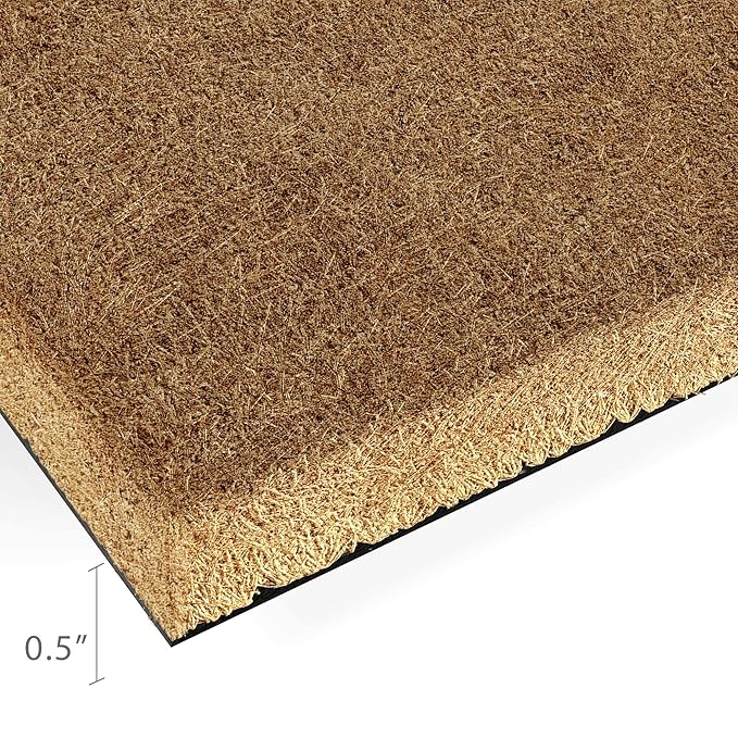 Barnyard Designs Doormat Welcome Mat for Outdoors, Large Front Door Entrance Mat, Brown (Home Sweet Home Script, 30x17)
