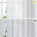 Curtain Panel, 90 Inch Beige Light-Filtering Cotton Blend