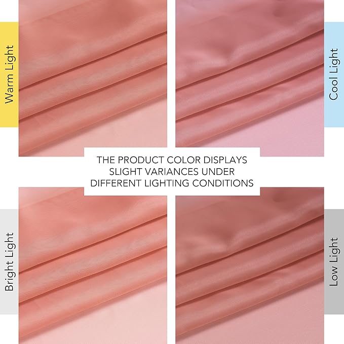 NICETOWN Living Room Coral Pink Sheer Curtains 96 inch Length, Grommet Airy Voile Sheer Drapes Casual Light Filtering Window Treatments for Girls Room, W54 x L96, 2 Panels