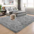 Tepook Super Soft Fluffy Rug for Bedroom, Modern Shaggy Fuzzy Kids Rugs for Living Room, Plush Indoor Nursery Home Decor Dorm Carpet with Non-Slip Bottom, Grey, 2 X 3 Feet