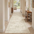 Washable Runner Rug – Beige, 2'6" X 8' Non-Slip Kitchen
