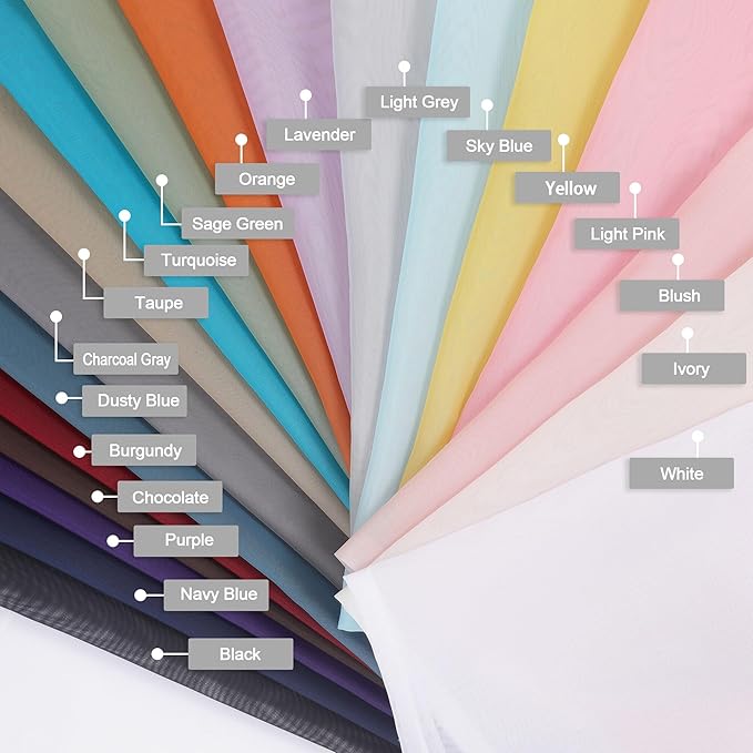 Chyhomenyc Taupe Sheer Curtains 63 Inch Length 2 Panels, Light Filtering Airy Rod Pocket Window Curtain Treatment Drapes for Bedroom Living, Each 42Wx63L Inches