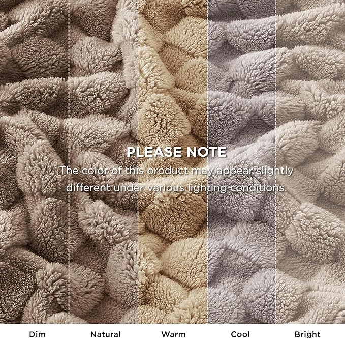 Bedsure GentleSoft Twin Blanket for Bed Light Brown - Super Soft Cozy Blankets for Kids Girls, Cute Fuzzy Fleece Throws for Bedroom Couch, 60x80 Inches