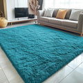 OLANLY 5x8 Machine Washable Large Area Rugs for Living Room, Bedroom, Soft Fluffy Shaggy Bedside Rug, Indoor Floor Carpet for Kids Girls and Boys, Dorms, Nursery, Home Decor Aesthetic, Teal