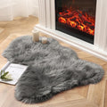 Ashler Faux Fur Rug, Fluffy Shaggy Area Rug Ultra Soft 2 x 3 Feet Sheepskin Fur, Dark Grey Fuzzy Rug Machine Washable Shag Rug, Nursery Decor Throw Rugs for Bedroom, Living Room, Kids Room