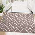 OLANLY Front Door Mat, Non-Slip Rubber Backing, Dirt Resistant and Absorbent, Washable, Easy to Clean Low-Profile Indoor Doormat for Back Door, Entryway, Inside Entrance, 48x32, Brown