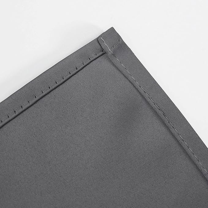 LEMOMO Grey Thermal Blackout Curtains/38 x 84 Inch/Set of 2 Panels Room Darkening Curtains for Bedroom