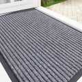 OLANLY Front Door Mat Indoor Outdoor Entrance, Waterproof Heavy Duty Doormat, Fade Resistant, Low Profile, Easy Clean Patio Porch Welcome Floor Mats for Entry, 33x21, Light Gray