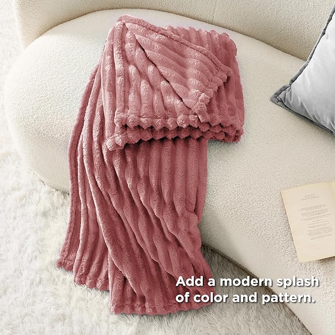 Bedsure GentleSoft Dusty Pink Twin XL Blanket for Bed - Cozy Soft Blankets for Women, Cute Small Fleece Throws for Girls, Birthday Gifts for Women Decor Gifts for Mom, 66x90 Inches