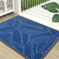 Colorxy Waterproof Doormat, Sturdy Natural Rubber Front Door Mats, Non Slip Low Profile Indoor Outdoor Entrance Mat, Stain Resistant Easy Clean Floor Mat for Patio or Entryway, 59''x36'', Light Blue