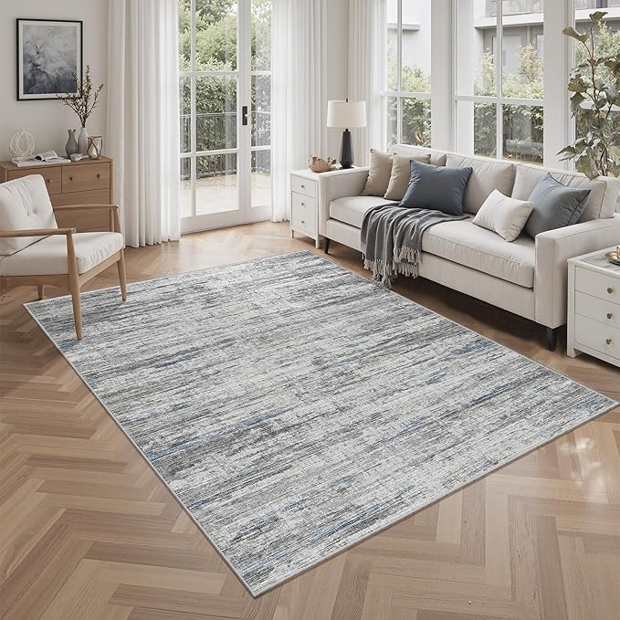 Washbale Rugs 3x5 Ultra Soft Area Rug, Non Slip Indoor Entryway Rugs, Stain Resistant Area Rugs for Living Room Dining Bedroom,Modern Abstract Home Decor Small Rug