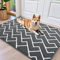 OLANLY Front Door Mat, Non-Slip Rubber Backing, Dirt Resistant and Absorbent, Washable, Easy to Clean Low-Profile Indoor Doormat for Back Door, Entryway, Inside Entrance, 40x32, Charcoal