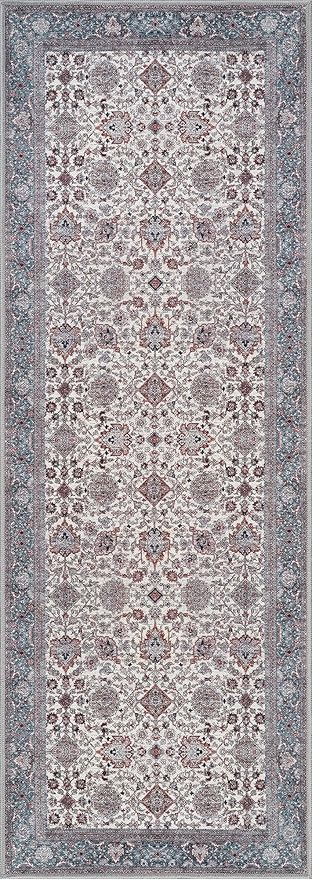 Machine Washable Runner Rug, 2.5 x 7 ft, Non-Slip Polyester