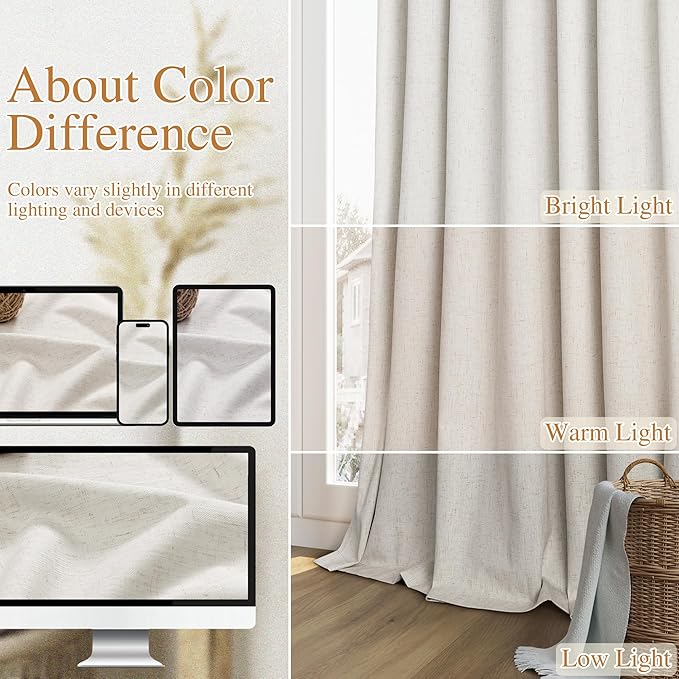 Guken Boho Blackout Curtains 72 Inch Length 2 Panels Set for Bedroom 100% Black Out Bohemian Drapes for Living Room Thermal Insulated Country Window Curtain with Back Tab Rod Pocket, 52x72