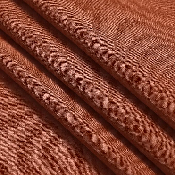 Nanspring Extra Long Linen Curtains 108 Inches Long 2 Panel Set Back Tab Terracotta Boho Rustic Farmhouse Curtain for Living Room Semi Sheer Floor to Ceiling High Window for Bedroom Office 60x108