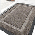 OLANLY Front Door Mat Indoor Outdoor Entrance, Waterproof All-Season, All-Weather Doormat, Sturdy Natural Rubber, Low Profile, Easy Clean Patio Porch Entryway Mat, 33x21, Khaki and White