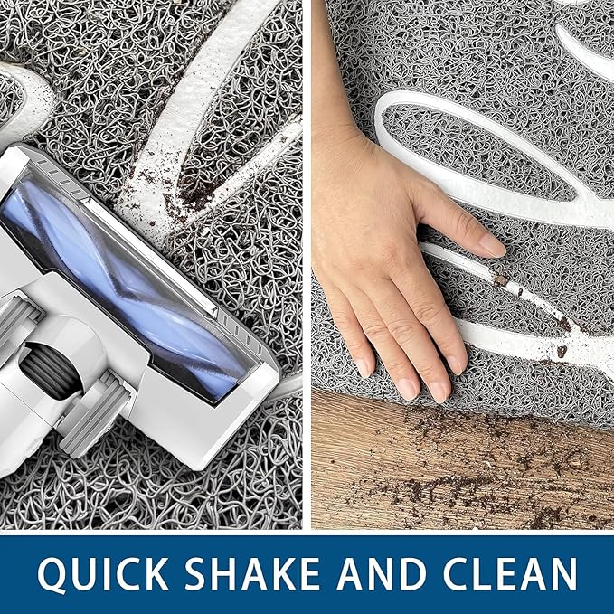 EARTHALL Door Mat Outside Inside Hello Doormat, 36"x24", Durable Floor Mat Non Slip Mat Ultra Absorb Mud Easy Clean Front Doormat for Garage, Entryway, Patio, High Traffic Areas, Grey