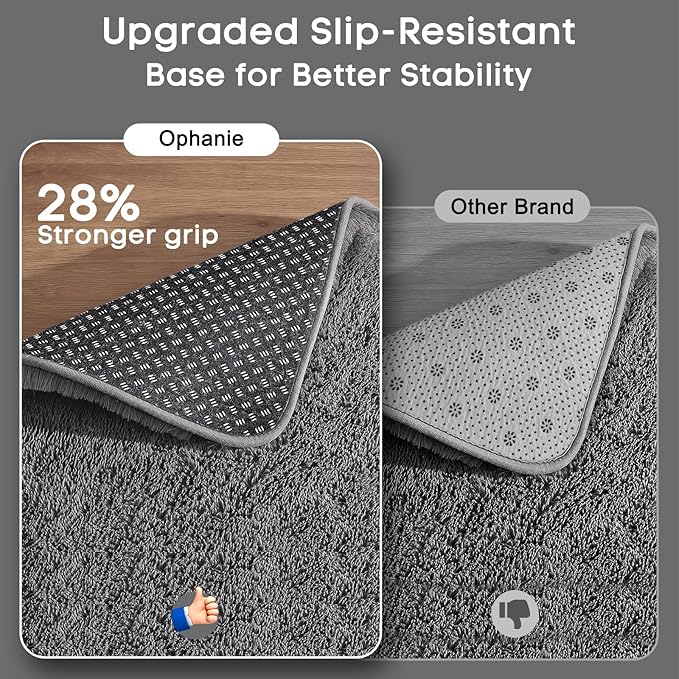 Ophanie 7x9 Area Rugs, Upgrade Non-Slip Fluffy Soft Rugs for Living Room, Large Shag Grey Fuzzy Plush Rug, Gray Shaggy Big Carpets for Bedroom, Kids Boys Girls Dorm Nursery Home Decor Aesthetic