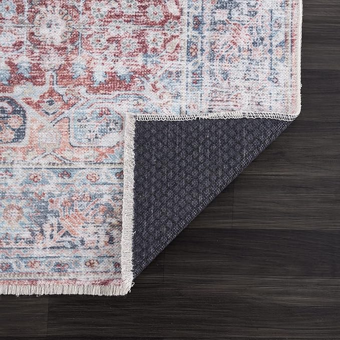 Machine Washable Cotton Area Rug, 4x6 Flat Weave