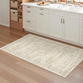 2x4 Washable Rugs for Kitchen, Floor, Entryway, Powder Room Small Area Rug Non-Slip Vintage Low Pile Throw Door Mat Beige