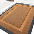 OLANLY Front Door Mat Indoor Outdoor Entrance, Waterproof All-Season, All-Weather Doormat, Sturdy Natural Rubber, Low Profile, Easy Clean Patio Porch Entryway Mat, 35x23, Tangerine Orange