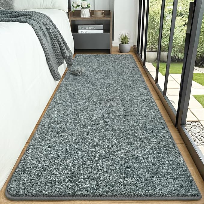 AROGAN Washable 2x6 Runner Rug for Hallway, Long Runner Rugs wtih Soft Memory Foam for Bedroom, Non Slip Backing Carpet Runners for Hallways, Kitchen, Bathroom, Entryway Home Decor, Grey