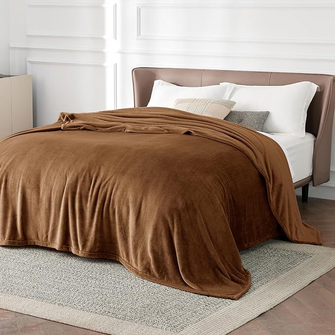 Bedsure GentleSoft Orange Fleece Blankets King Size - Bed Blanket Soft Lightweight Plush Cozy Fuzzy Luxury Microfiber, 108x90 inches