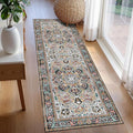 Washable Area Rug 2'6'' X 8' Vintage Traditional Persian – Multicolor