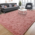 Tepook Super Soft Fluffy Rugs for Bedroom, Shag 5x8 Area Rugs for Living Room, Modern Shaggy Rug Fuzzy Carpets for Kids, Plush Indoor Nursery Home Decor Rug with Non-Slip Bottom, Blush