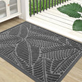Colorxy Waterproof Doormat, Sturdy Natural Rubber Front Door Mats, Non Slip Low Profile Indoor Outdoor Entrance Mat, Stain Resistant Easy Clean Floor Mat for Patio or Entryway, 36''x24'', Dark Grey