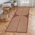 Lahome Enfys Modern Rainbow Easy Jute 2x6 Runner Rug, Red Runners for Hallways Non Slip Washable Kitchen Rugs, Farmhouse Stain Resistant Non Shedding Indoor Outdoor Carpet for Laundry Entryway