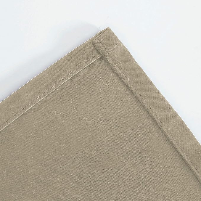 LEMOMO Blackout Curtains 66 x 95 inch/Beige Curtains Set of 2 Panels/Thermal Insulated Room Darkening Bedroom Curtains