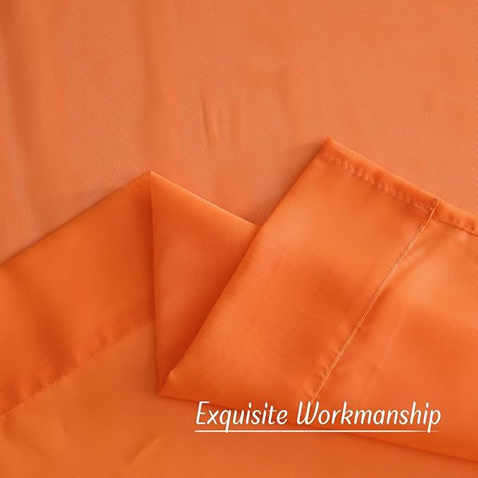NICETOWN Orange Sheer Window Curtains for Saint's Day, Grommet Voile Sheer Textured Window Treatment with Light Filtering Drapes for Kids Room, W54 x L84, 2 Panels
