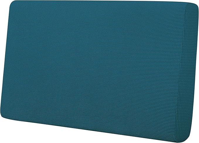 Easy-Going Stretch Loveseat Cushion Cover Sofa Cushion Furniture Protector Sofa Seat Sofa Slipcover Sofa Cover Soft Flexibility with Elastic Bottom(Loveseat Cushion, Peacock Blue)