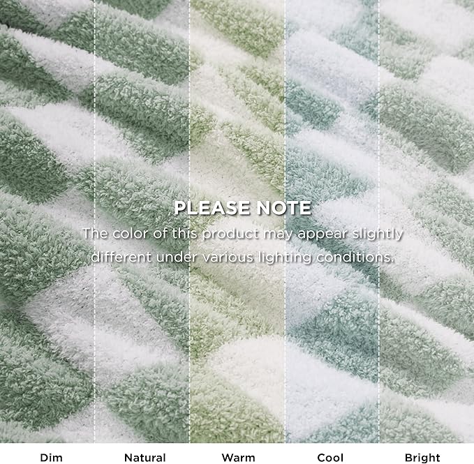 Bedsure GentleSoft Checkered Twin Blanket for Couch - Super Soft Cozy & Warm Knit Throw Blanket, Breathable, Lightweight & Fluffy Plaid Blanket for Bed, Sofa, Gifts for Women Men, Green, 60x80 Inches