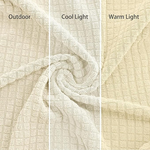 2025 New Stretch Loveseat Sofa Slipcovers Couch Cover for 2 Cushion Furniture Protector Sofa Covers with Elastic Bottom Small Checks for Pets, Kids - Beige