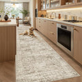 Runner Rug 3x10 Washable Non-Slip Hallway Runner Rugs for Kitchen Bathroom Laundry Room Brown Vintage Floor Carpet Runners for Hallways Entryway