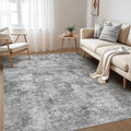 Nakagishi 6x9 Area Rugs Living Room: Washable Abstract Large Neutral Soft Rug Stain Resistant Modern Indoor Floor Non-Slip Carpet for Bedroom Nursery Kids Playroom Office Dining Room Dorm- Grey