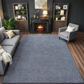 AROGAN Washable 7×10 Living Room Rug, Modern Area Rugs with Soft Memory Foam for Bedroom, Minimalist Non-Slip Indoor Floor Carpet for Dining Room Office Kids Playroom Decor, Navy Blue
