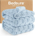 Bedsure GentleSoft Blankets Queen Size for Bed - Super Soft Cozy Blanket for Kids Girls, Large Fuzzy Fleece Throw for Bedroom Decor, Light Blue, 90x90 Inches