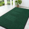 OLANLY Front Door Mat Indoor Outdoor Entrance, Waterproof Heavy Duty Doormat, Fade Resistant, Low Profile, Easy Clean Patio Porch Welcome Floor Mats for Entry, 59x35, Green
