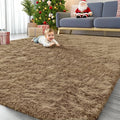 OLANLY 9x12 Machine Washable Large Area Rugs for Living Room, Bedroom, Soft Fluffy Shaggy Bedside Rug, Indoor Floor Carpet for Kids Girls and Boys, Dorms, Nursery, Home Decor Aesthetic, Taupe