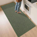 BEQHAUSE Kitchen Runner Rugs 32"x72", Non-Slip Kitchen Mats for Floor, Super Absorbent and Stain Resistant Kitchen Rug, Machine Washable Rugs for Kitchen, Hallway, Laundry & Sink, Green