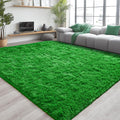 Chicrug Soft Area Rug for Bedroom Living Room Plush Fluffy Rug 4x6 Feet, Shag Furry Area Rug Carpet Non Shedding for Nursery Children Kids Girls Room Home Decorative, Grass Green