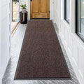 OLANLY Front Door Mat Indoor Outdoor Entrance, Waterproof Heavy Duty Doormat, Fade Resistant, Low Profile, Easy Clean Patio Porch Welcome Floor Mats for Entry, 71x34, Tan
