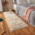 EasyJoy Ultra Soft Fluffy Rugs Faux Fur Rug Chair Cover Seat Pad Fuzzy Area Rug (Beige, 2x6 ft Rectangle)